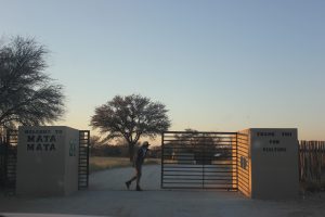 Entry gate at Mata Mata